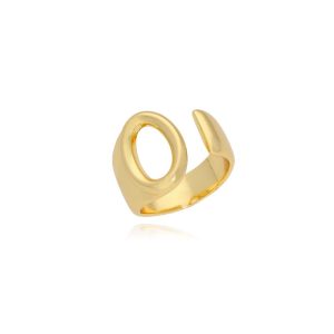 Anillo Letra O Chapa de Oro