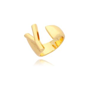 Anillo Letra Y Chapa de Oro