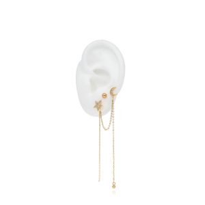 Arete Chapa de Oro set 2 pz