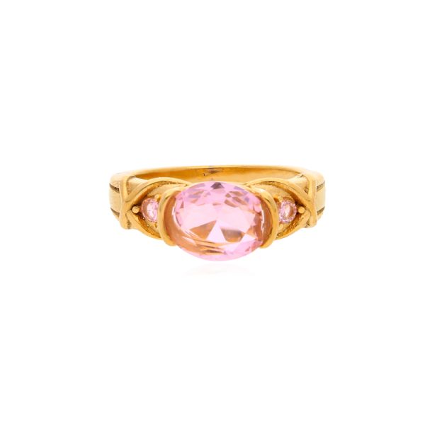 Anillo Acero Inoxidable Rosa #6 A02105