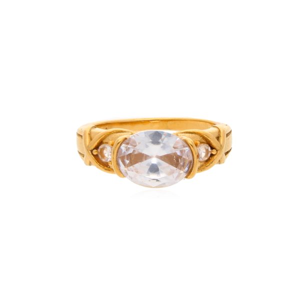 Anillo Acero Inoxidable Blanco #8 A02110