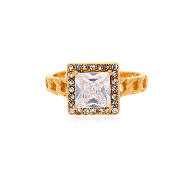 Anillo Acero Inoxidable Blanco #8 A02122