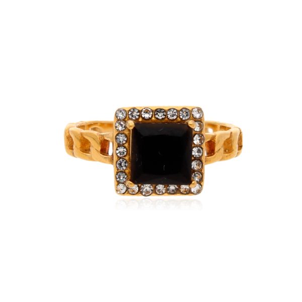 Anillo Acero Inoxidable Negro #7 A02127