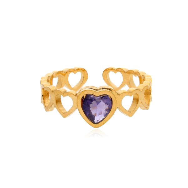 Anillo Acero Inoxidable Morado A02130