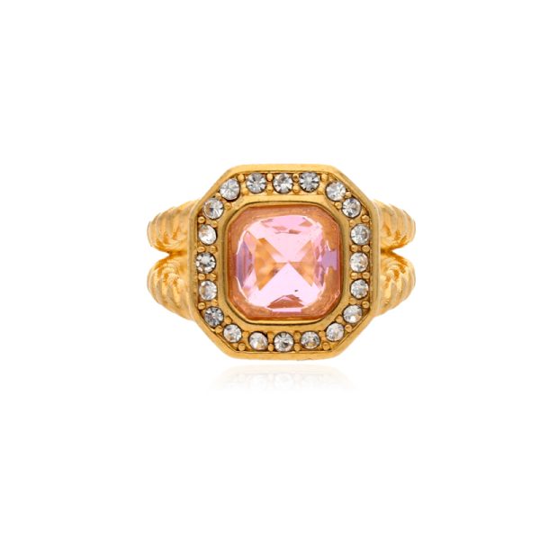 Anillo Acero Inoxidable Rosa #8 A02134