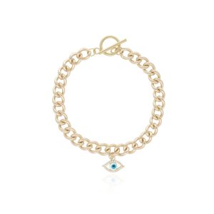Pulsera Chapa de Oro y Acero