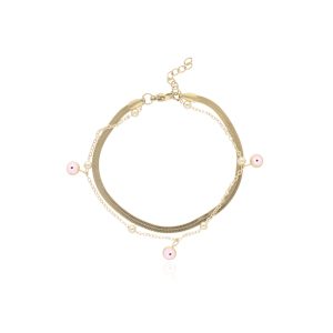 Pulsera Chapa de Oro y Acero