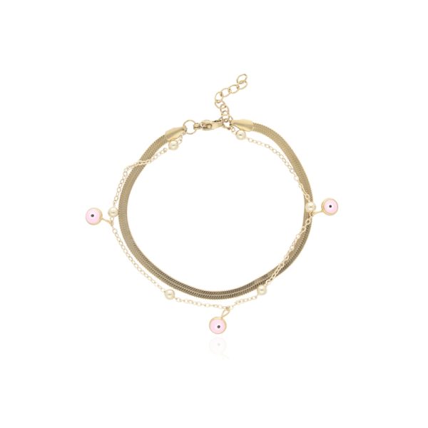 Pulsera Chapa de Oro y Acero