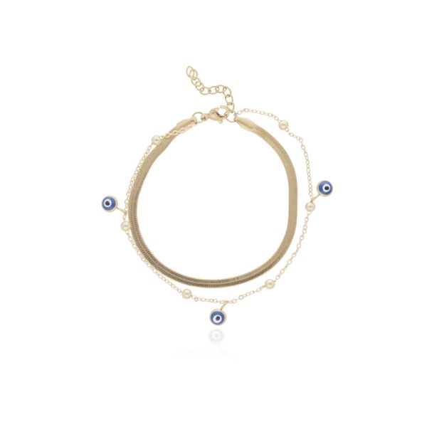 Pulsera Chapa de Oro y Acero
