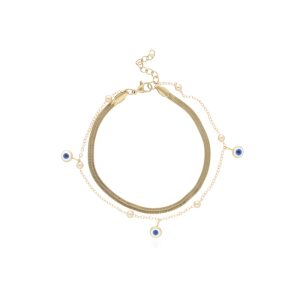 Pulsera Chapa de Oro y Acero