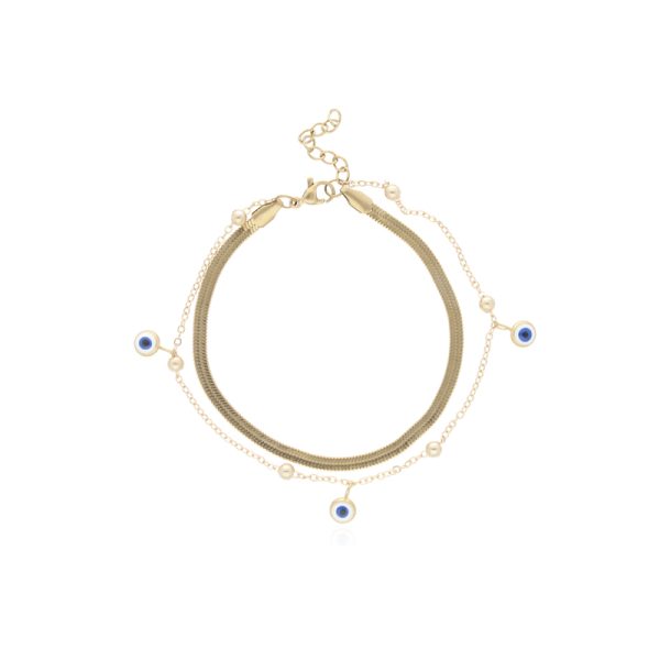 Pulsera Chapa de Oro y Acero