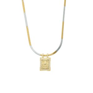 Collar Chapa de Oro y Acero