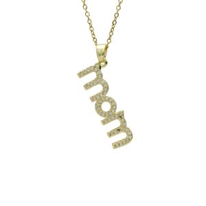 Collar Chapa de Oro y Acero