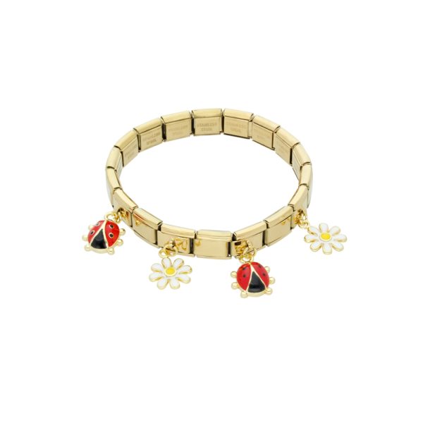 Pulsera Chapa de Oro y Acero
