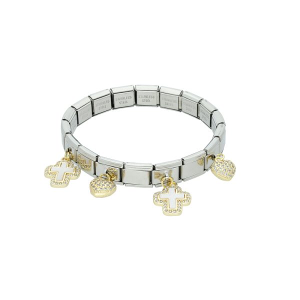 Pulsera Chapa de Oro y Acero