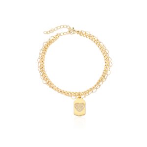Pulsera Chapa de Oro y Acero