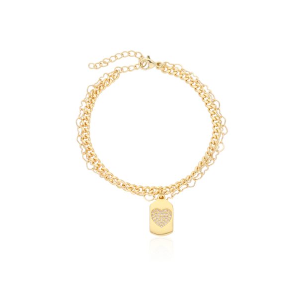 Pulsera Chapa de Oro y Acero