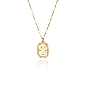 Collar Chapa de Oro y Acero