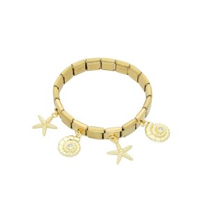 Pulsera Chapa de Oro y Acero