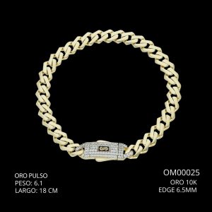 Pulso Oro 10 K Edge 6.5 mm 18 CM 6.1