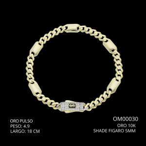 Pulso Oro 10 K Shade 5 mm 18 CM 4.9