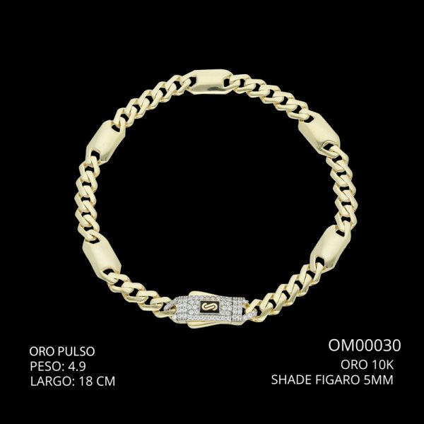 Pulso Oro 10 K Shade 5 mm 18 CM 4.9