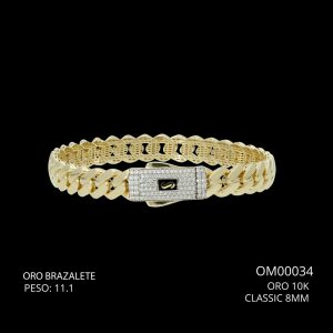 Brazalete Oro 10 K Classic 8 mm  11.1