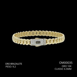 Brazalete Oro 10 K Classic 6.5 mm  9.2
