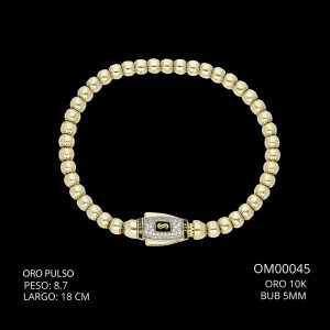 Pulso Oro 10 K Bub 5 mm 18 CM  8.7