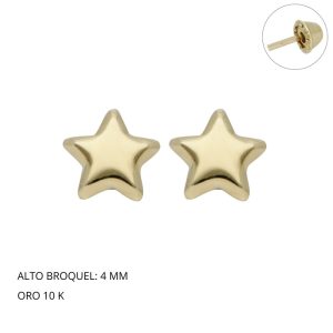 Broquel Estrella Rellena de Oro