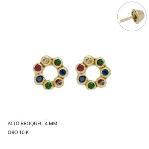 Broquel Baby Rueda Colores Oro