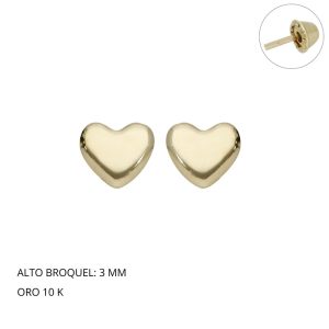 Broquel Tapon Corazon Oro