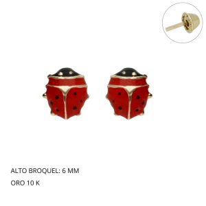 Broquel Catarina Esmaltada Chica Oro
