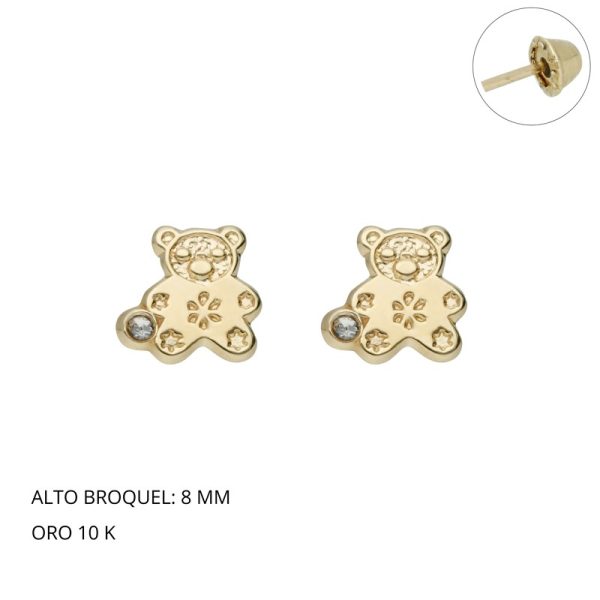 Broquel Oso Flores Oro