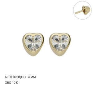 Broquel Barril Corazon # 4 Oro