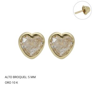 Broquel Barril Corazon # 5 Oro