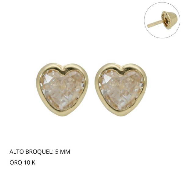 Broquel Barril Corazon # 5 Oro
