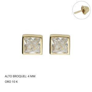 Broquel Bisel Cuadro # 4 Oro