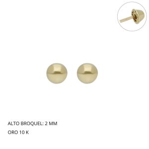 Broquel Bola Amarilla # 00 Oro