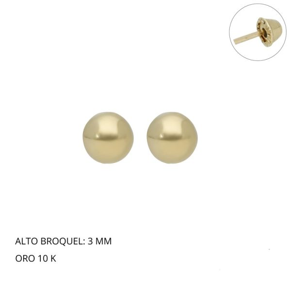 Broquel Bola Amarilla # 1 Oro