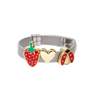 Pulsera Chapa de Oro y Acero BA0897