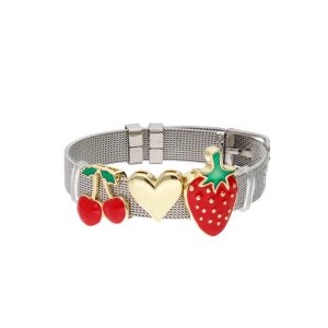 Pulsera Chapa de Oro y Acero BA0898