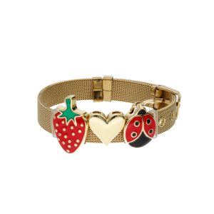 Pulsera Chapa de Oro y Acero BA0899