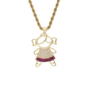 Collar Chapa de Oro y Acero BA0905