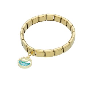 Pulsera Chapa de Oro y Acero BA0938