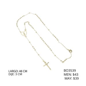 Rosario Chapa de Oro BO3539