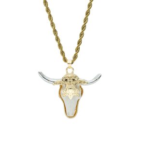 Collar Chapa de Oro y Acero BA0941