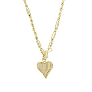 Collar Chapa de Oro con Acero BA0942