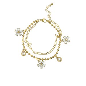 Pulsera Acero Inoxidable Flor A004540