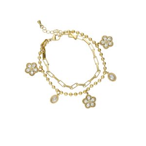 Pulsera Acero Inoxidable Flor A004543